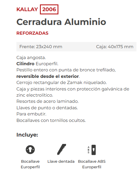 CERRADURA KAYAY
