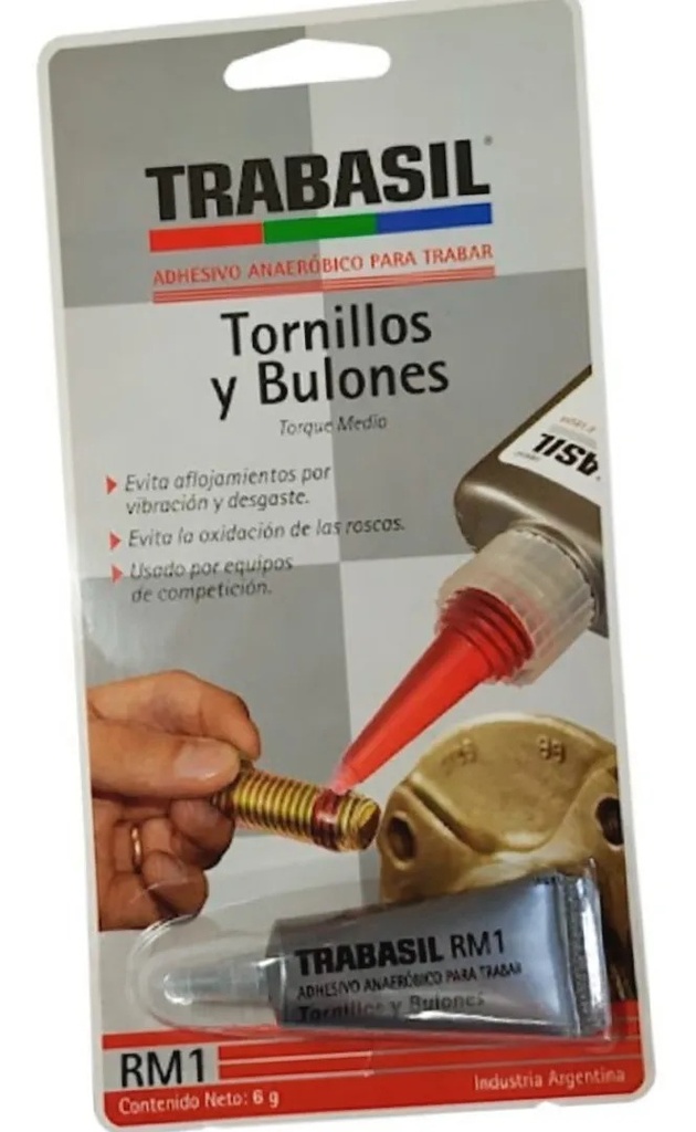 ADHESIVO PARA TORNILLO/BULONES TRABASIL RM1