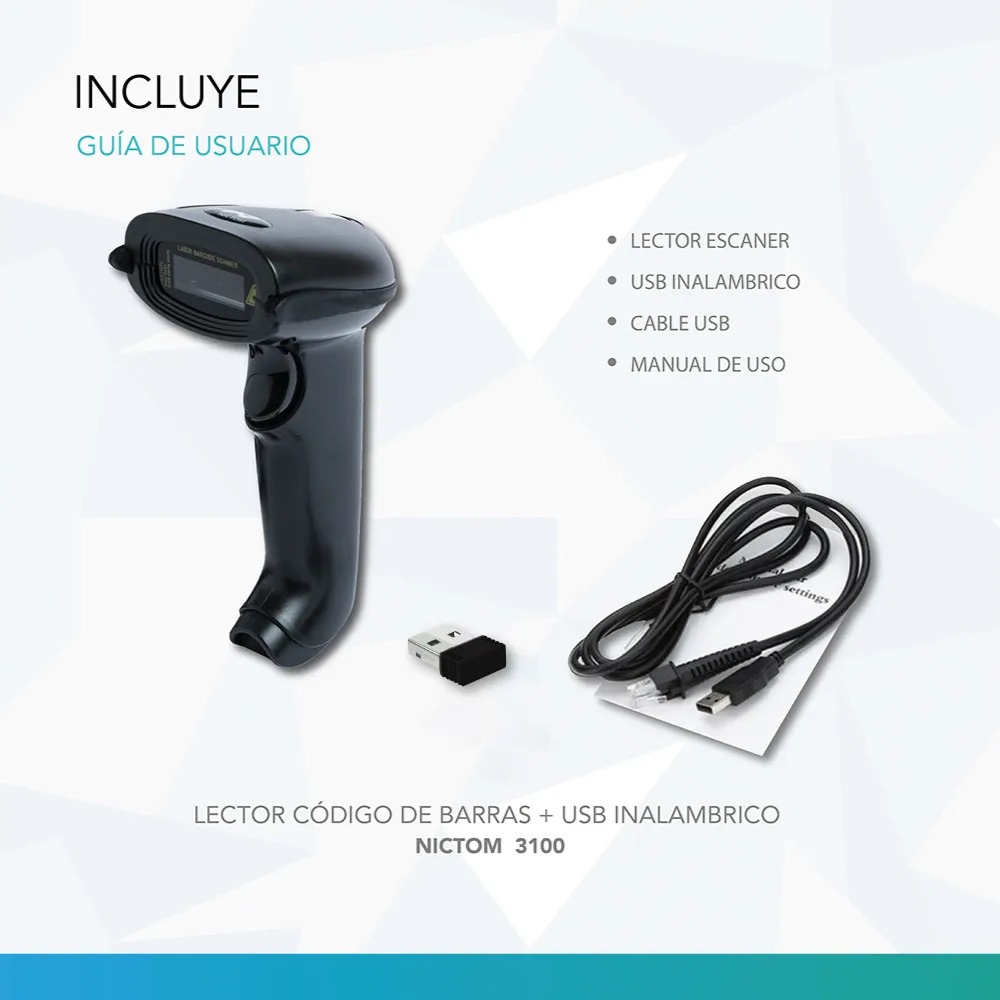 LECTOR CODIGO DE BARRA LCB3100 NEGRO