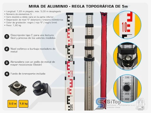 REGLA TOPOGRAFICA P/NIVELACION