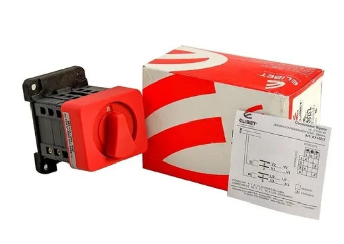 LLAVE CONMUTADOR BIPOLAR 20A P/RIEL Y FUENTE DIN
