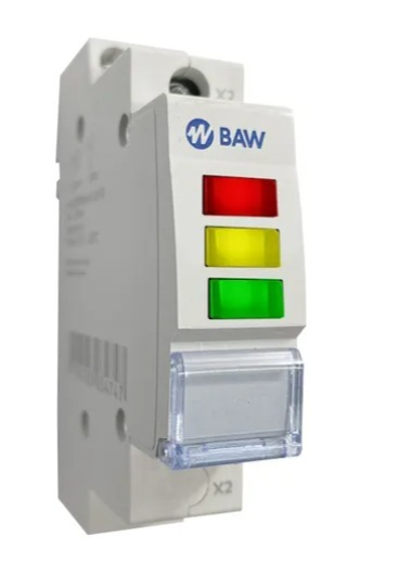PILOTO DE SEÑALIZACION RIEL DIN LED 3 LUCES OJO DE BUEY
