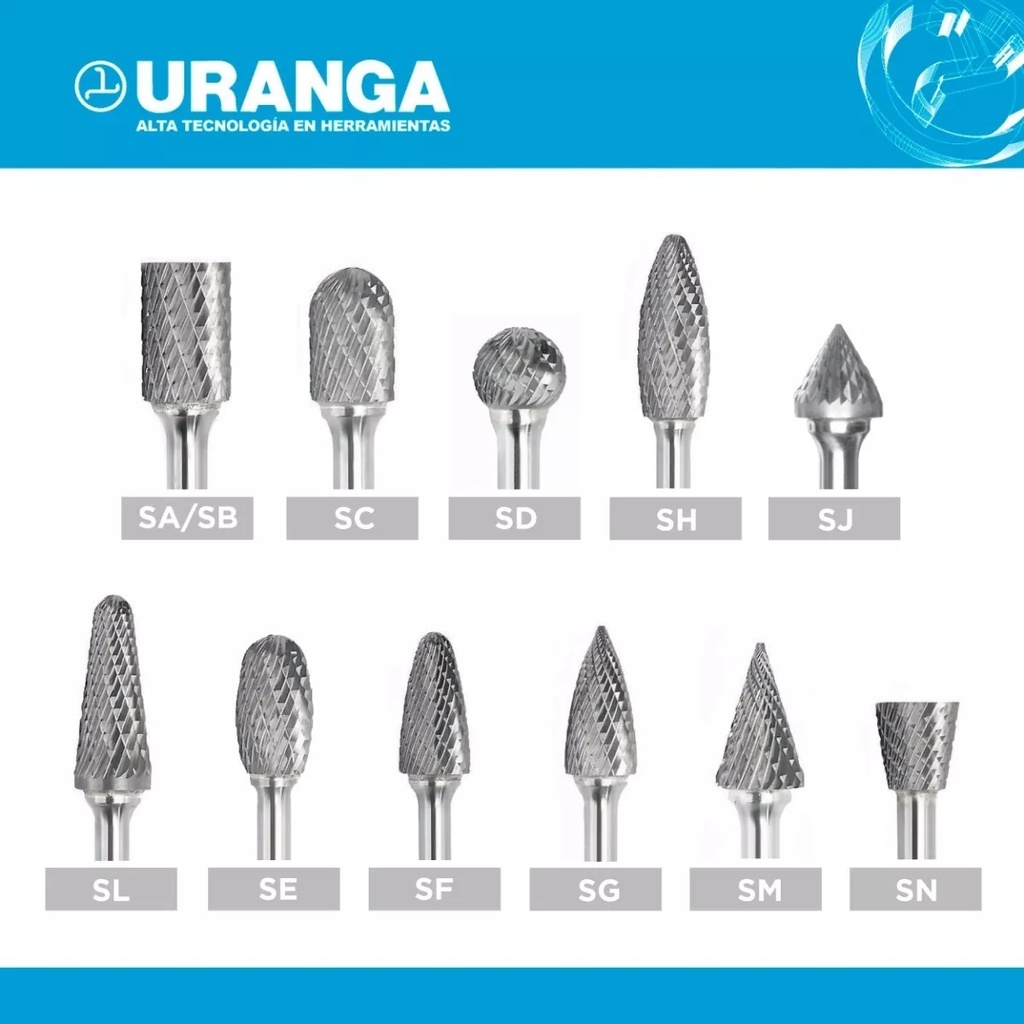 LIMA FRESA CILINDRICA CONICA METAL