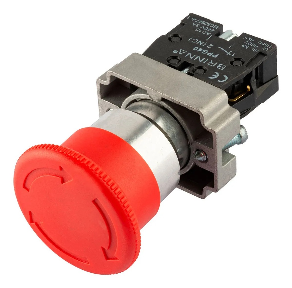 PULSADOR PARADA DE EMERGENCIA BRINA GIRAR 1 NC