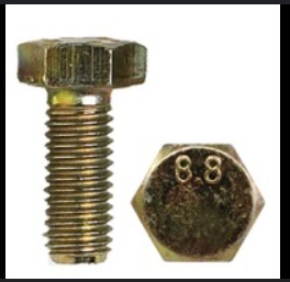 BULON HEX GR 8.8 C/TUERCA Y ARNADELA